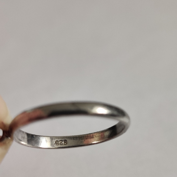 Vintage Diamante Drop Sterling Silver Ring - Picture 4 of 13